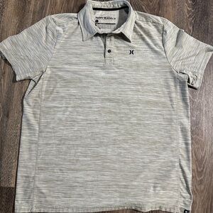 Hurley Men's Light Gray/tan Polo Shirt